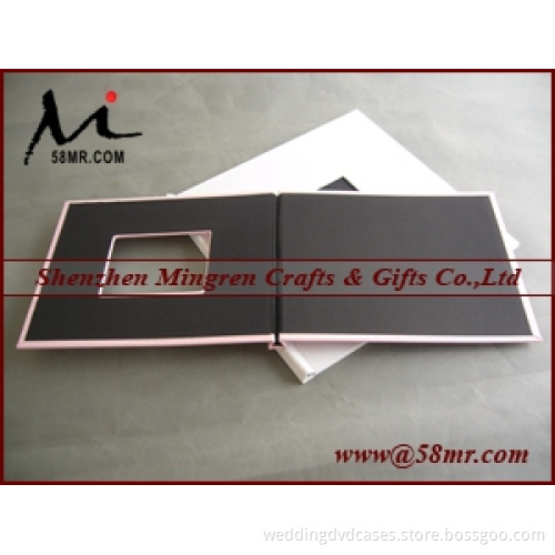 Leather Fabric Cloth Document File Book Folder Clip Holder Cover